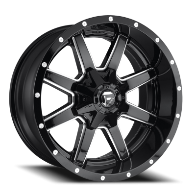 Aluminum Wheels 20X10 Maverick D610 5 On 139.7/5 On 150 Gloss Black/Milled 110.3 Bore -18 Offset Fuel Off Road Wheels