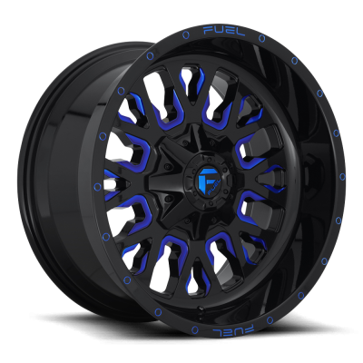 Aluminum Wheels 20X12 Stroke D645 6 On 135/6 On 139.7 Gloss Blue Milled 106.3 Bore -43 Offset Fuel Off Road Wheels