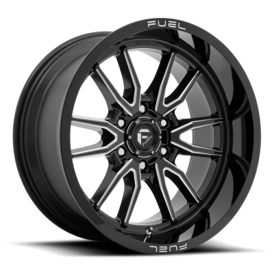 Aluminum Wheels 17X9 Clash 6 D761 6 On 120 Gloss Black Milled 67.06 Bore 1 Offset Multi Spoke Fuel Off Road Wheels