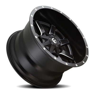 Aluminum Wheels 22X12 Maverick D538 8 On 165.1 Black Milled 125.2 Bore -44 Offset Fuel Off Road Wheels