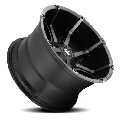 Aluminum Wheels 20X10 Coupler D556 8 On 165.1 Matte Black/Machined Dark Tint 125.2 Bore -12 Offset 8 Spoke Fuel Off Road Wheels