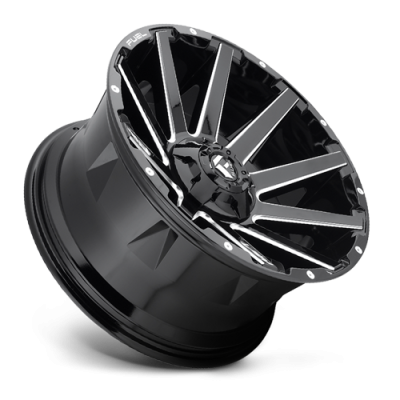 Aluminum Wheels 22X10 Contra D615 5 On 139.7/5 On 150 Gloss Black/Milled 110.3 Bore -18 Offset Multi Spoke Fuel Off Road Wheels
