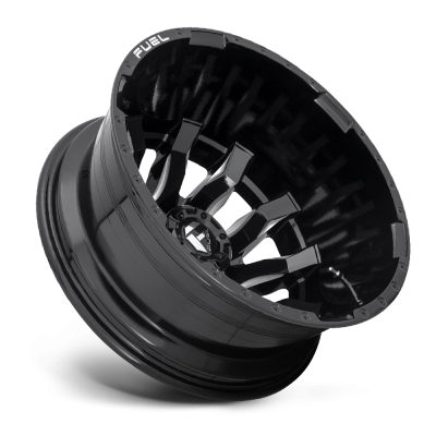 Dually Wheels 20X8.25 Blitz Dually D673 8 On 210 Gloss Black Milled 154.3 Bore -246 Offset Multi Spoke Outer Dually Fuel Off Road Wheels