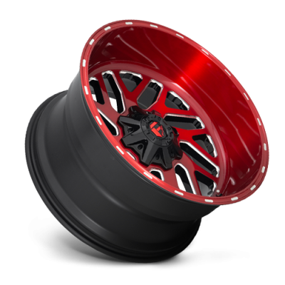 Aluminum Wheels 22X10 Triton D691 8 On 165.1 Candy Red Milled 125.1 Bore -18 Offset Mesh Spoke Fuel Off Road Wheels