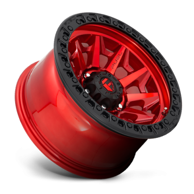 Aluminum Wheels 20X10 Covert D695 5 On 139.7 Candy Red Black Bead Ring 87.1 Bore -18 Offset Multi Spoke Fuel Off Road Wheels