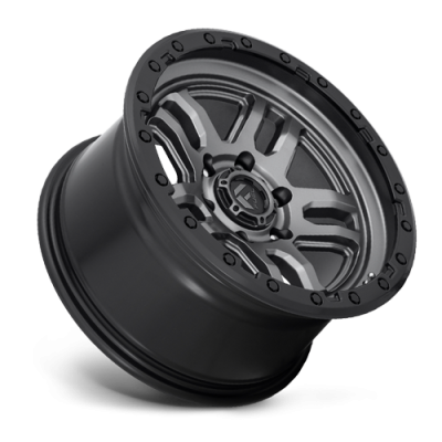 Aluminum Wheels 17X9 AMMO D701 6 On 135 Matte Gunmetal Gray W/Black Bead Ring 87.1 Bore 1 Offset 5 Spoke Fuel Off Road Wheels