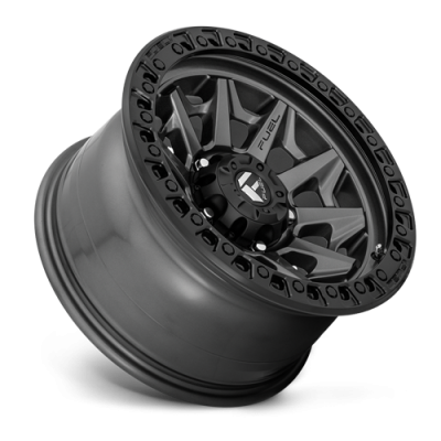 Aluminum Wheels 17X9 Covert D716 6 On 135 Matte Gunmetal Gray Black Bead Ring 87.1 Bore 1 Offset Multi Spoke Fuel Off Road Wheels