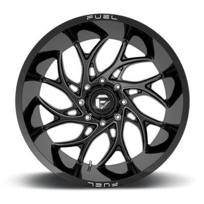 Aluminum Wheels 22X10 Runner D741 5 On 139.7 Gloss Black Milled 78 Bore -18 Offset Fuel Off Road Wheels
