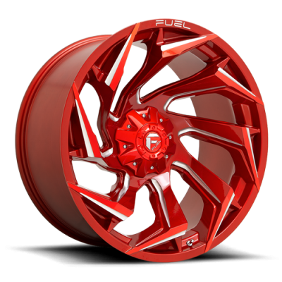 Aluminum Wheels 18X9 Reaction D754 5 On 114.3/5 On 127 Candy Red/Milled 78.1 Bore 1 Offset Fuel Off Road Wheels