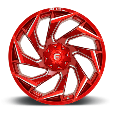 Aluminum Wheels 20X9 Reaction D754 5 On 114.3/5 On 127 Candy Red/Milled 78.1 Bore 20 Offset Fuel Off Road Wheels