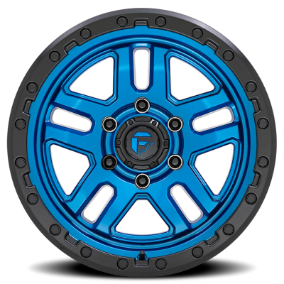Aluminum Wheels 17X9 AMMO D790 6 On 135 Blue W/Black Lip 87.1 Bore -12 Offset Fuel Off Road Wheels