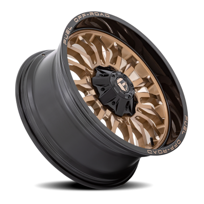 Aluminum Wheels 22X10 Arc D797 8 On 165.1 Platinum Bronze/Black Lip 125.1 Bore -18 Offset Fuel Off Road Wheels
