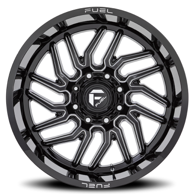 Aluminum Wheels 20X9 Hurricane D807 5 On 139.7 Gloss Black Milled 78.1 Bore 20 Offset Fuel Off Road Wheels