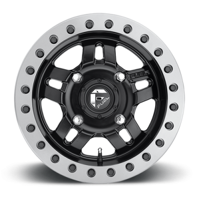 Aluminum Wheels 14X7 Anza UTV D917 4 On 136 Matte Black Beadlock 110.2 Bore 38 Offset 5 Spoke Fuel Off Road Wheels