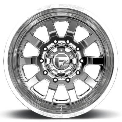 Dually Wheels 22X8.5 FF09D Dually DE09 PO 10 On 225 Polished 170.1 Bore -202 Offset Outer Dually Fuel Off Road Wheels