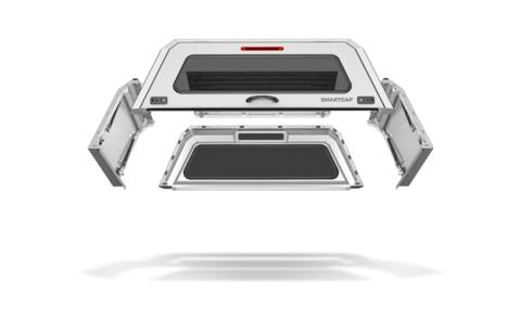 F-250/F-350 Truck Bed Cap SmartCapEVOc Commercial OEM White For 23-26 Ford F-250/F-350 Super Duty 6.8 Foot Standard Bed RSI SmartCap