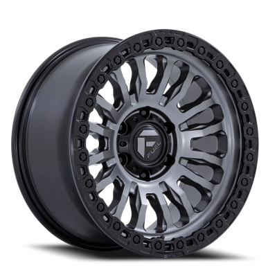 Aluminum Wheels 17X9 Rincon SBL FC857AB 8 On 180 Matte Gunmetal Gray Matte Black Lip 124.2 Bore 20 Offset Fuel Off Road Wheels