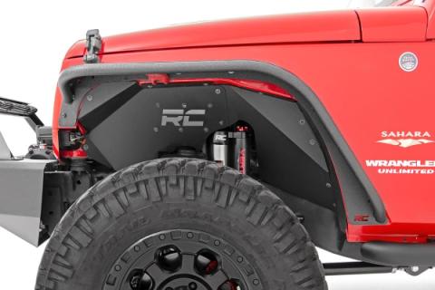 Jeep Tubular Front &amp; Rear Fender Flares Set 07-18 Wrangler JK Rough Country