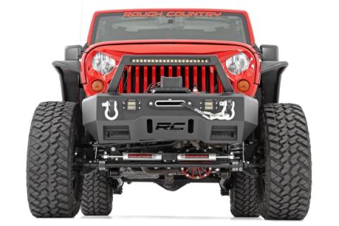 Jeep Tubular Front &amp; Rear Fender Flares Set 07-18 Wrangler JK Rough Country