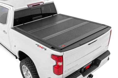 Hard Low Profile Bed Cover 5 Foot 9 Inch Bed Rail Caps Silverado/Sierra 1500/2500HD/3500HD (14-19 &amp; Classic) Rough Country