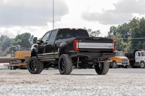 6 Inch Ford 4-Link Suspension Lift Kit w/Front Drive Shaft 17-19 F-250/350 4WD 4 Inch Axle w/Overloads Vertex Reservoir Shocks Rough Country