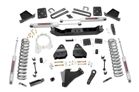 6 Inch Suspension Lift Kit 17-19 F-250/350 4WD Diesel 4 Inch Axle w/Overloads Rough Country