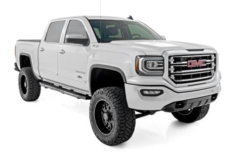 AC2 Running Boards Amber/White Crew Cab Silverado/Sierra 1500 (07-18) Rough Country