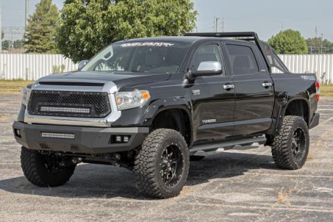 Toyota Mesh Grille w/30 Inch Dual Row Black Series LED w/Cool White DRL 14-17 Tundra Rough Country