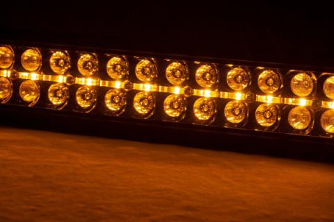 Cree LED Light Bar 20 Inch Dual Row Black Series w/Amber DRL Rough Country
