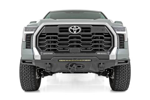 Hybrid Front Bumper 12000S Black LED w/ White DRL Toyota Tundra (22-26) Rough Country