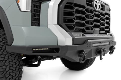 Hybrid Front Bumper 12000S Black LED w/ White DRL Toyota Tundra (22-26) Rough Country