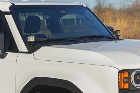 LED Light Kit Ditch Mount 2 Inch Black Pair Spot Toyota Land Cruiser (24-26) Rough Country