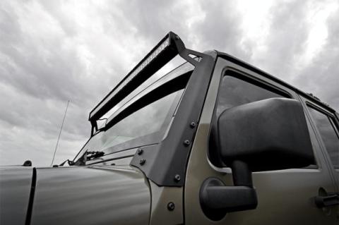 LED Light Kit Windshield 50 Inch Spectrum Dual Row Jeep Wrangler JK/Wrangler Unlimited (07-18) Rough Country