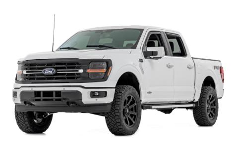 Side Window Deflectors In Channel Rain Guard Ford F-150/Lightning/F-250/F-350/Raptor (15-26) Rough Country