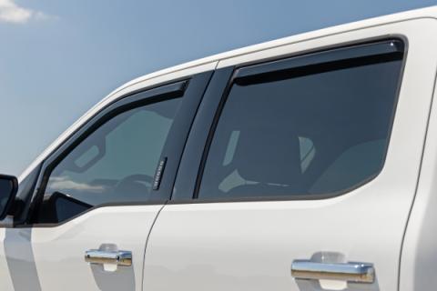 Side Window Deflectors In Channel Rain Guard Ford F-150/Lightning/F-250/F-350/Raptor (15-26) Rough Country