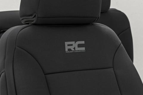 Seat Covers FR Bucket &amp; RR 60/40 Bench Silverado/Sierra 2500HD/3500HD (14-26) Rough Country