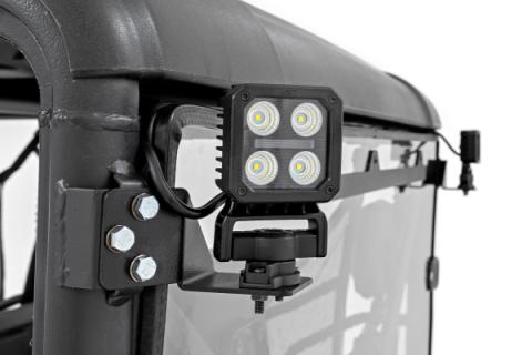 LED Light Kit Rear Mount 2 Inch Black Pair White DRL CFMOTO UFORCE 1000 Rough Country