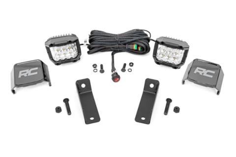 LED Light Kit Rear Mount 2 Inch Chrome Pair Wide Angle Can-Am Maverick Sport 1000R Rough Country