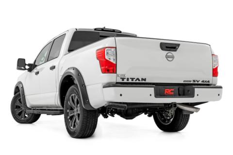 Pocket Fender Flares Crew Cab W/O Emblem Gloss Black Nissan Titan (17-24) Rough Country