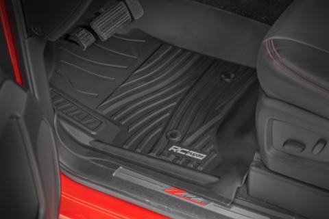 Flex-Fit Floor Mats FR &amp; RR FR Bucket Crew Silverado/Sierra 1500/2500HD/3500HD 2WD/4WD Rough Country