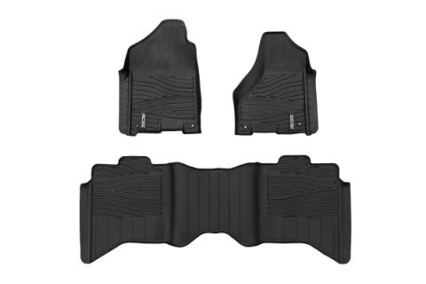 Flex-Fit Floor Mats FR &amp; RR Crew Cab Ram 1500 2WD/4WD (2012-2018 &amp; Classic) Rough Country