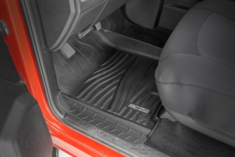 Flex-Fit Floor Mats FR &amp; RR Crew Cab Ram 1500 2WD/4WD (2012-2018 &amp; Classic) Rough Country