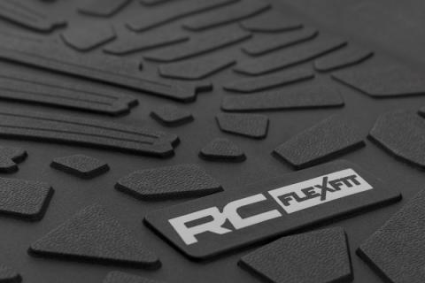 Flex Fit Floor Mats FR &amp; RR 4 Door Jeep Wrangler Unlimited 4WD (18-26) Rough Country