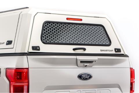 Rear Window Security Screen, 20-26 Jeep Gladiator EVO, EVOa, and EVOc Applications, SmartCap Fits Caps w/Serial Number's beginning with a date (DDMMYY) after 010422 and ending with MB, WH, or SA