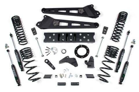 19-24 RAM 2500 5.5 Inch Radius Arm 4.5 Inch Rear Coils Gas 6-Bolt T-Case Nitro Shocks Zone Offroad