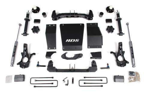 4 Inch Lift Kit Silverado/Sierra 1500 14-18 4WD Block Kit Cast Steel Control Arm NX2 Nitro