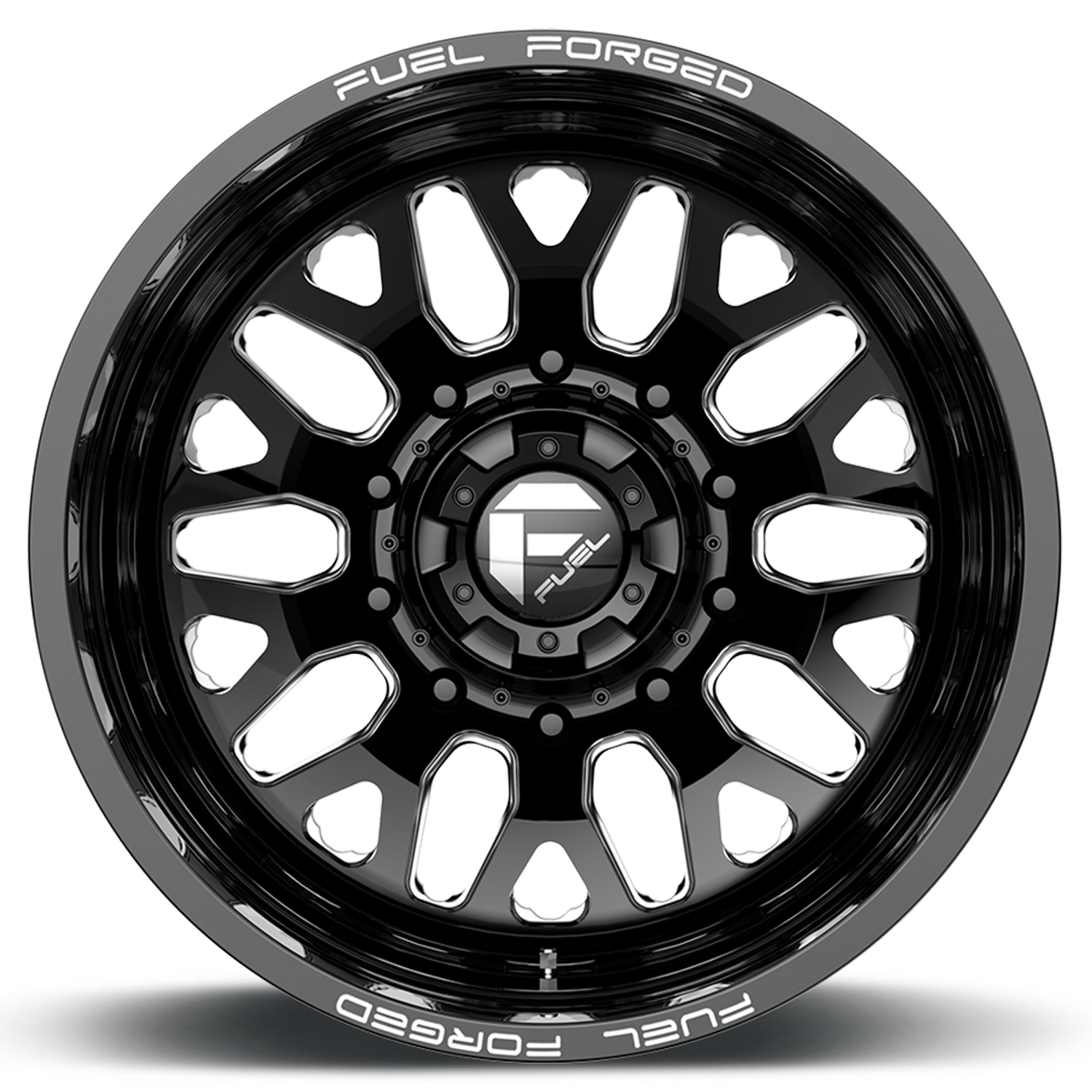 Dually Wheels 22X8.5 FF19D Dually DE19 BK Gloss Black Milled Fuel Off ...