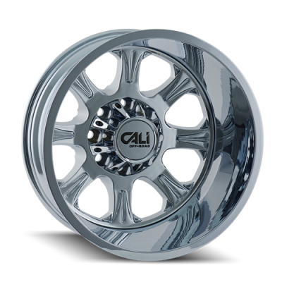 Dually Wheels Brutal Dually 9105 CH 20x8.25 Chrome 8 On 165.1 Bolt Pattern -180 Offset 116.7 Bore Cali Offroad Wheels