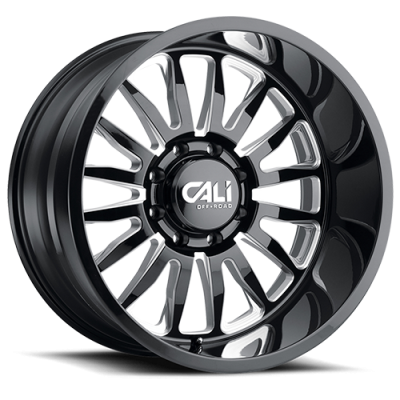 Cast Aluminum Wheels Summit 9110 GB-M 20x12 Milled Spokes Gloss Black 8 On 180 Bolt Pattern -51 Offset Cali Offroad Wheels