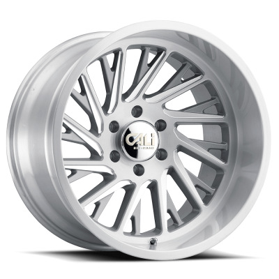 Cast Aluminum Wheels Purge 9114 SL 20x10 Brushed Brushed Silver 8 On 170 Bolt Pattern -25 Offset Cali Offroad Wheels